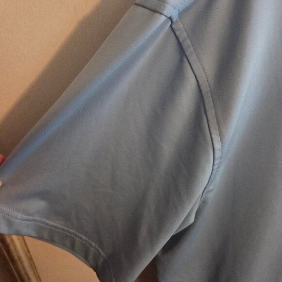 Peter Millar Golf Polo M Maya Blue Summer Comfort Performance Grandover Logo - Picture 4 of 7